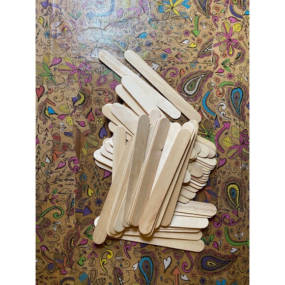 100 + Jumbo Craft Sticks, popsicle sticks, tongue depressors, mixing, Kids craft - Picture 3 of 3
